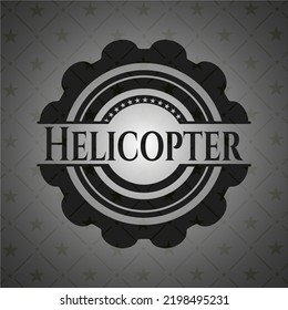 Helicopter black emblem. Vintage. Vector Illustration. Detailed. 