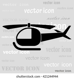 helicopter black vector icon
