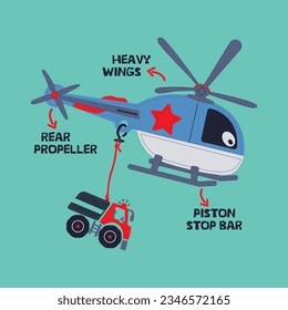 HELICOPTER CARRYING TRUCK WITH THE DESCRIPTION