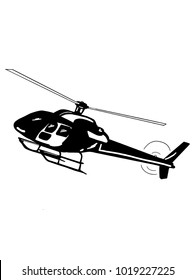 Helicopter Cartoon Black White Coloring: vector de stock (libre de