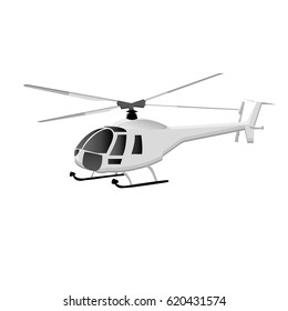 helicopter cartoon fly isolated