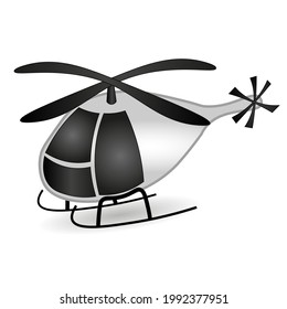 helicopter. cartoon illustration. drawing for children