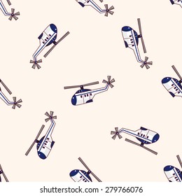 helicopter , cartoon seamless pattern background