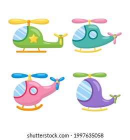 Helicopter cartoon vector, vector eps. 10