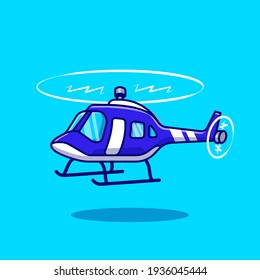 helicopter cartoon vector icon illustration air transportation icon concept isolated vector flat cartoon style