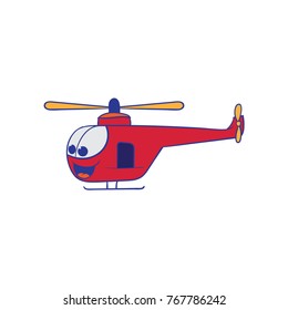 helicopter cartoon vector illustration