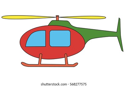 Helicopter Cartoon Vector Isolated Stock Vector (Royalty Free ...