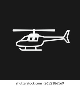 Helicopter and Chopper Icon for Aviation, Emergency Rescue, and Military Transport