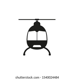 Helicopter, chopper icon. Vector illustration, flat design.