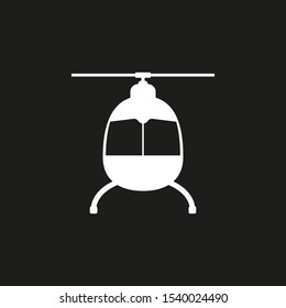 Helicopter, chopper icon. Vector illustration, flat design.