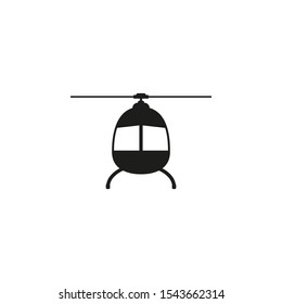 Helicopter, chopper icon. Vector illustration, flat design.