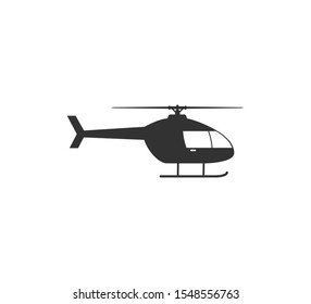 Helicopter, chopper icon. Vector illustration, flat design.