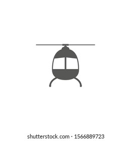 Helicopter, chopper icon. Vector illustration, flat design.