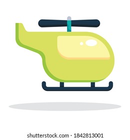 helicopter, chopper, vehicle, transport flat icon vector illustration
