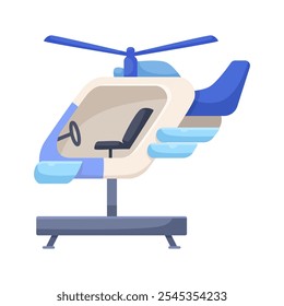 Projeto de cabine de helicóptero. Ilustração vetorial