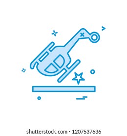 Helicopter crash icon design vector