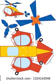 helicopter cut and fold toy