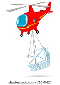 helicopter delivers mail