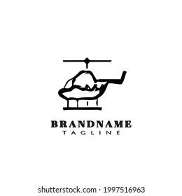 helicopter design logo template icon modern vector illustration