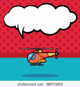 helicopter doodle, speech bubble