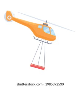 Helicopter evacuation icon. Cartoon of Helicopter evacuation vector icon for web design isolated on white background