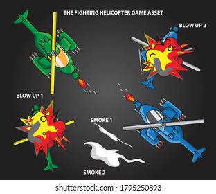 Helicóptero luchando por activos de juego