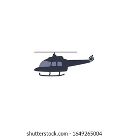 Helicopter fill style icon design, Plane vehicle transportation fly air travel aircraft flight aviation and sky theme Vector illustration