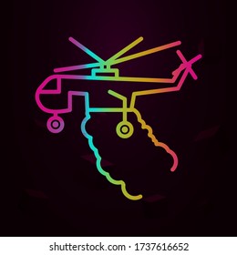 Helicopter, firefighter nolan icon Simple thin line, outline vector of Firefighter icons for ui and ux, website or mobile application