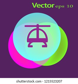 Helicopter flat icon
