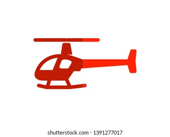 helicopter flat icon. Element of helicopter flat icon for mobile concept and web apps. Thin helicopter flat icon can be used for web and mobile - Vector
