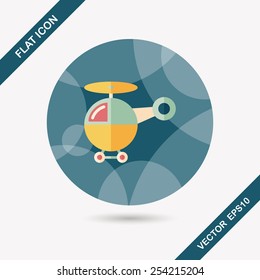 helicopter flat icon with long shadow,eps10