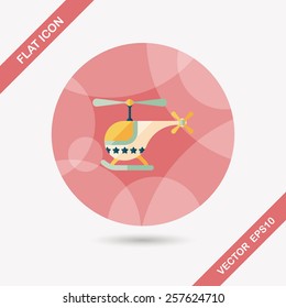 helicopter flat icon with long shadow,eps10