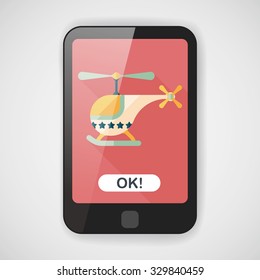 helicopter flat icon with long shadow,eps10