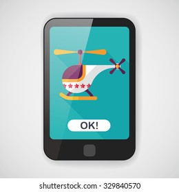 helicopter flat icon with long shadow,eps10