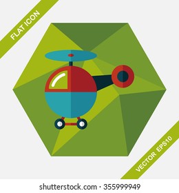 helicopter flat icon with long shadow,eps10