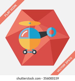 helicopter flat icon with long shadow,eps10