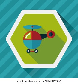 helicopter flat icon with long shadow,eps10