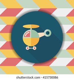helicopter flat icon with long shadow,eps10