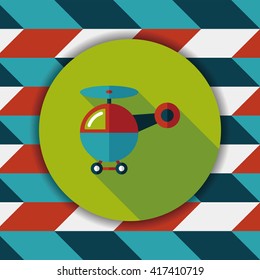 helicopter flat icon with long shadow,eps10