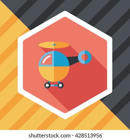 helicopter flat icon with long shadow,eps10