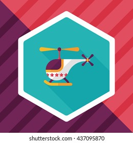 helicopter flat icon with long shadow,eps10