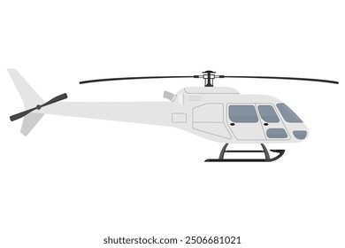 helicopter flat style vector illustration isolated on white background