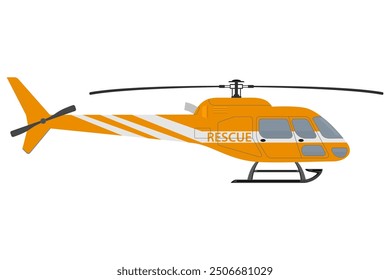 helicopter flat style vector illustration isolated on white background