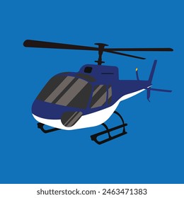 Helicopter flat vector design illustration icon