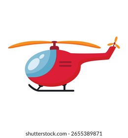 Hubschrauber, flache Vektorgrafik auf weißem Hintergrund