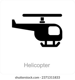 Helicopter and flight icon concept