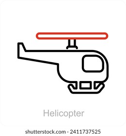 Helicopter and flight icon concept
