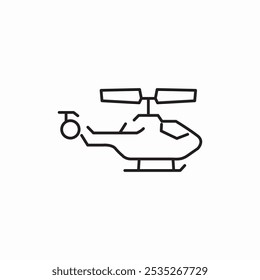 helicopter flight icon sign vector