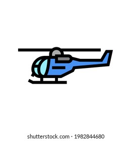 helicopter flight school color icon vector. helicopter flight school sign. isolated symbol illustration