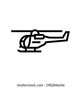 helicopter flight school line icon vector. helicopter flight school sign. isolated contour symbol black illustration